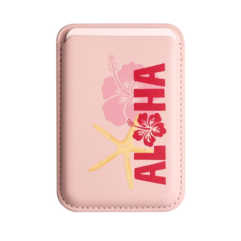 جاکارتی مگسیف چرمی صورتی کمرنگ مدل Aloha