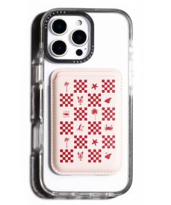 Alternative view of جاکارتی مگسیف چرمی سفید مدل Red Checkers