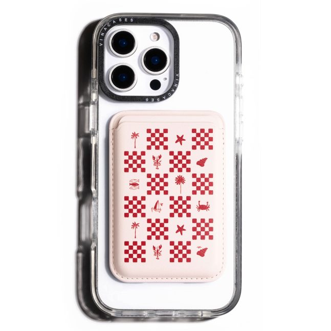 Alternative view of جاکارتی مگسیف چرمی سفید مدل Red Checkers