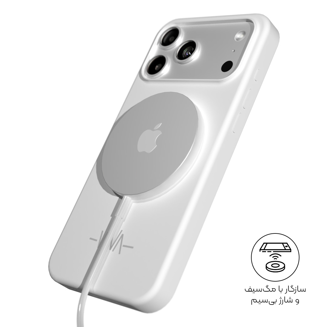 قاب آیفون مگسیف وینا مدل سیلیکونی سفید - Image 3