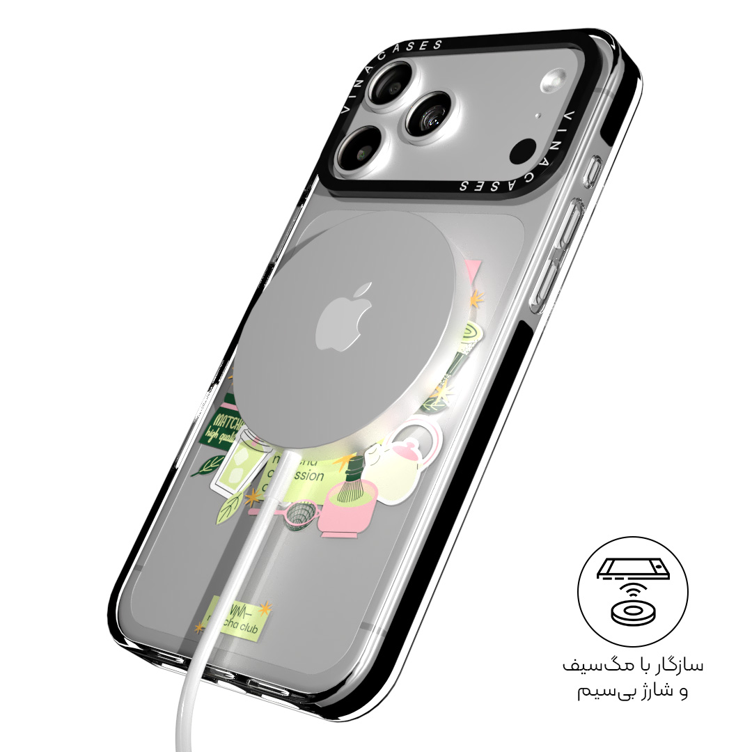 قاب مگسیف ضد ضربه آیفون وینا مدل Matcha Club - Image 8