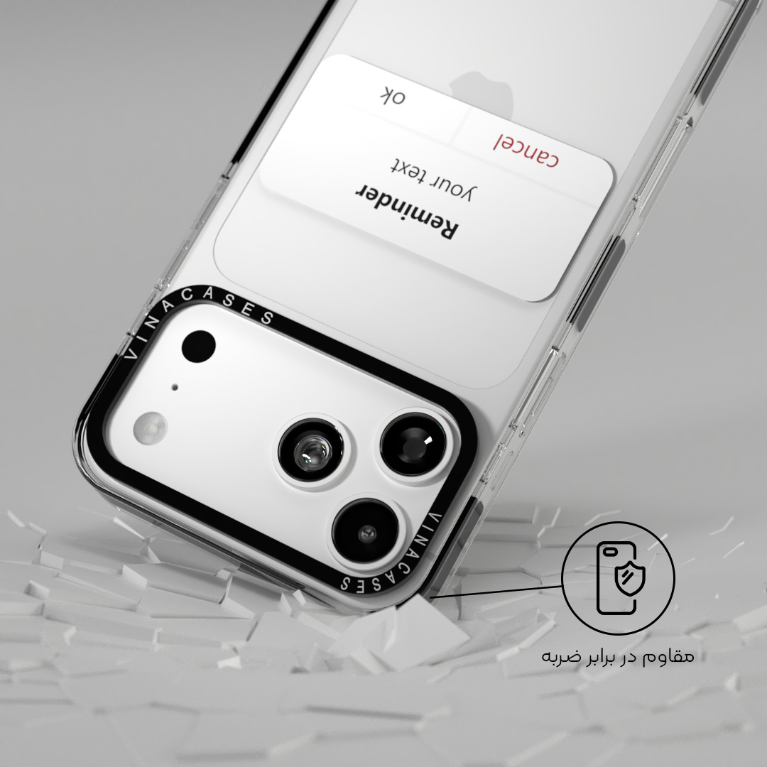 قاب ضد ضربه آیفون وینا با اسم دلخواه مدل Reminder - Image 6
