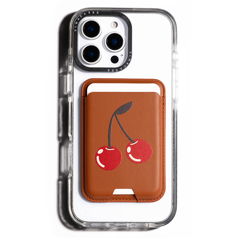 جاکارتی مگسیف چرمی قهوه ای مدل Big Cherry - Image 2