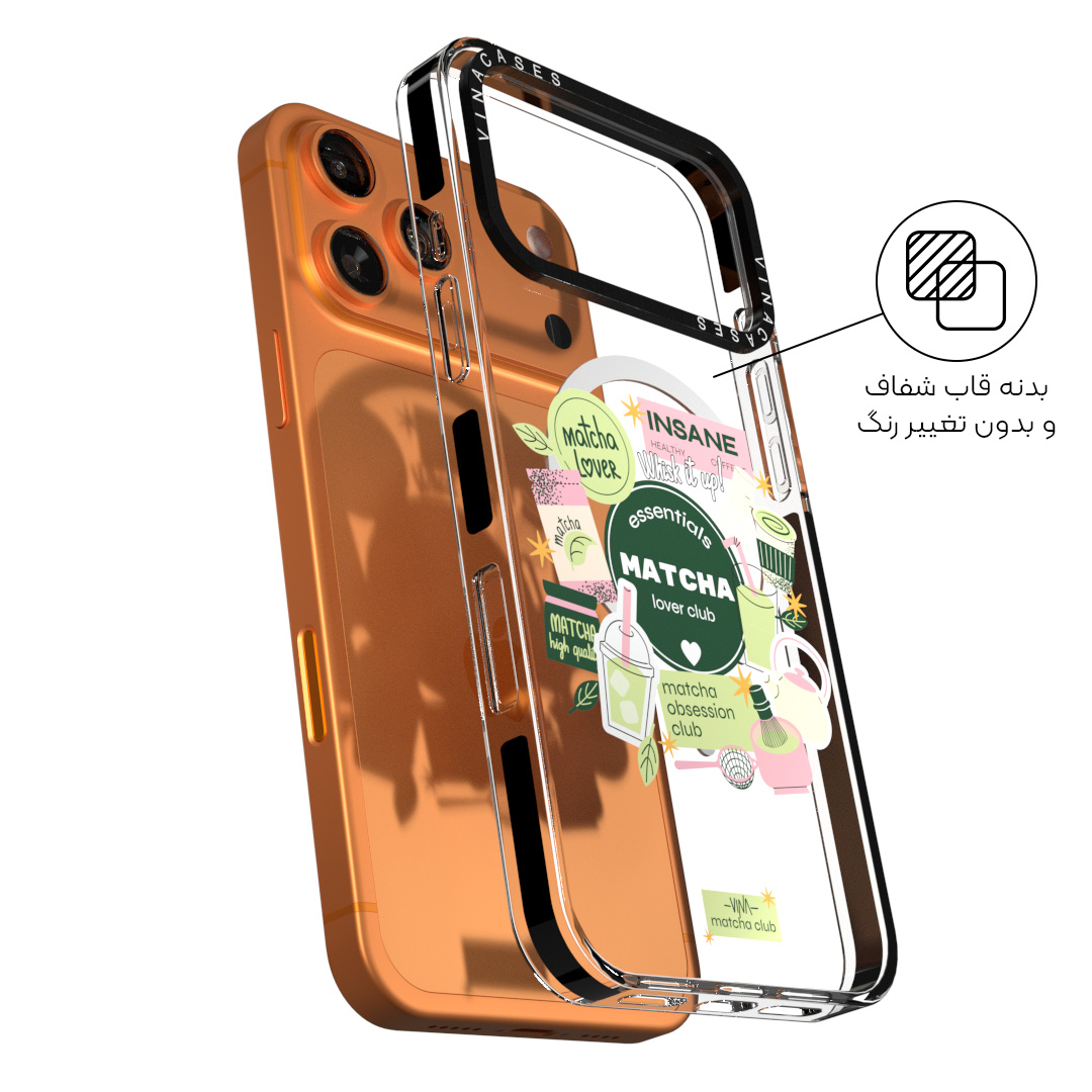 قاب مگسیف ضد ضربه آیفون وینا مدل Matcha Club - Image 6