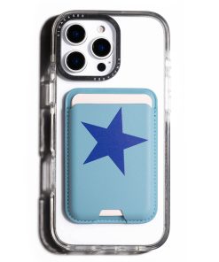 Alternative view of جاکارتی مگسیف چرمی آبی روشن مدل Vina x Vace - Blue Star