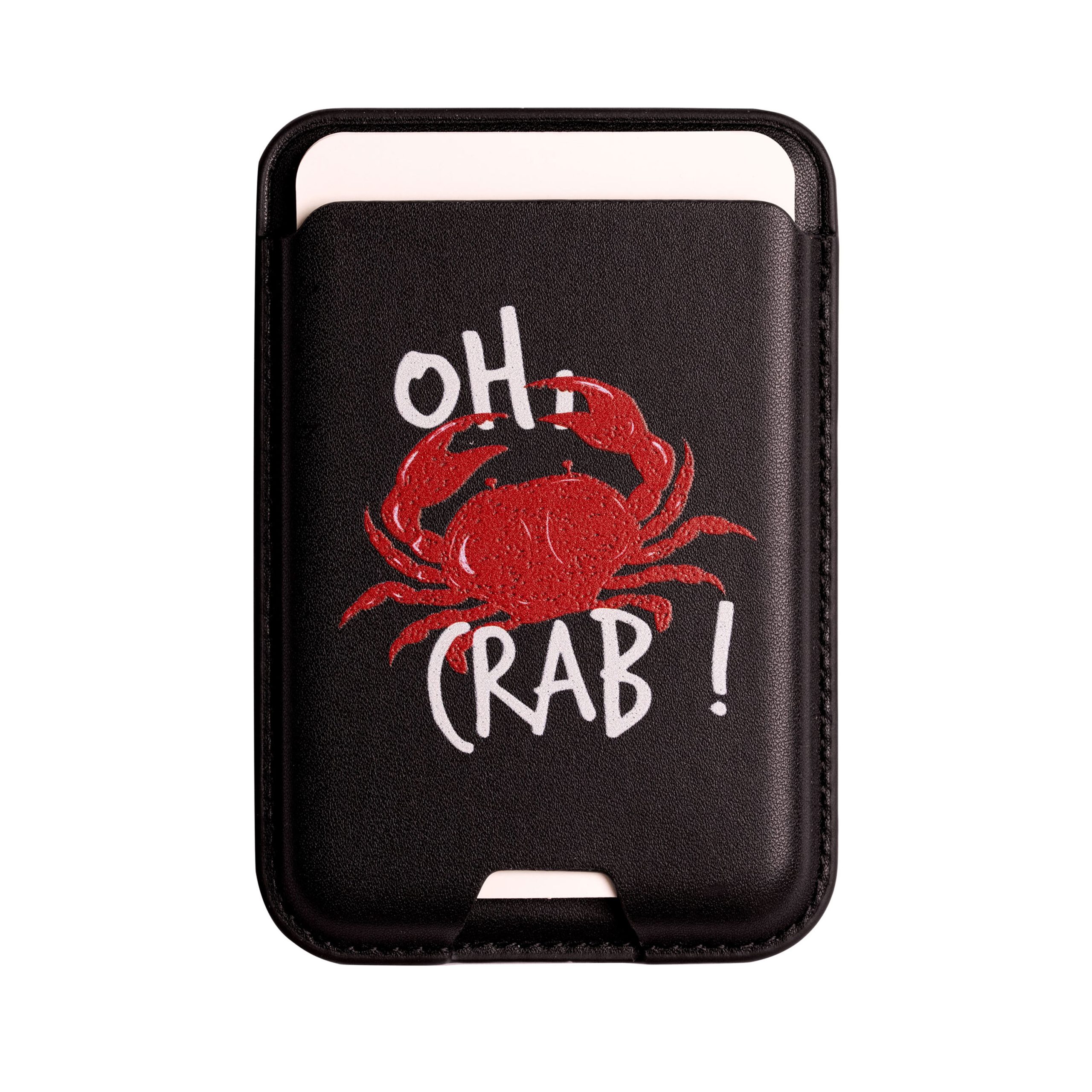 جاکارتی مگسیف چرمی مشکی مدل Oh Crab