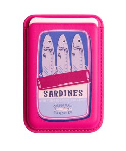 جاکارتی مگسیف چرمی صورتی مدل Purple Sardines