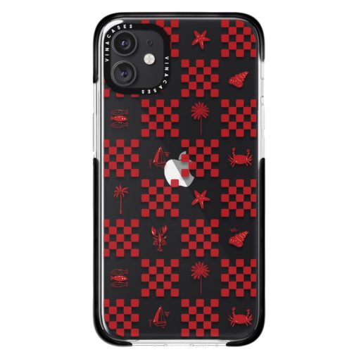 قاب ضد ضربه آیفون وینا مدل Red checkers - Image 38