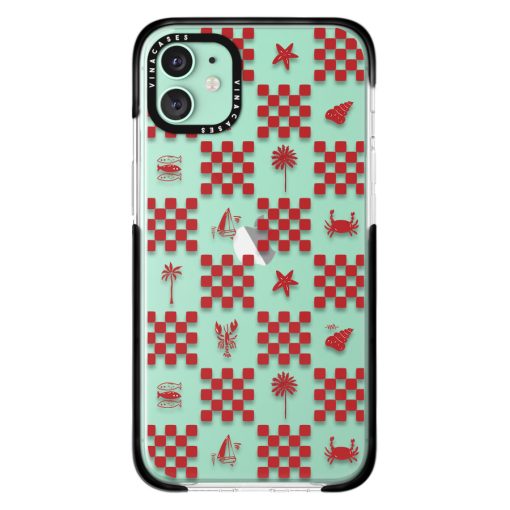 قاب ضد ضربه آیفون وینا مدل Red checkers - Image 37