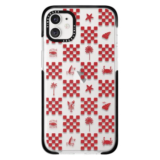 قاب ضد ضربه آیفون وینا مدل Red checkers - Image 34