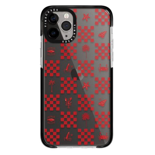 قاب ضد ضربه آیفون وینا مدل Red checkers - Image 32