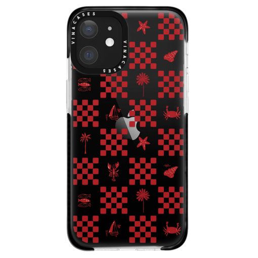 قاب ضد ضربه آیفون وینا مدل Red checkers - Image 28