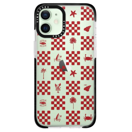 قاب ضد ضربه آیفون وینا مدل Red checkers - Image 26