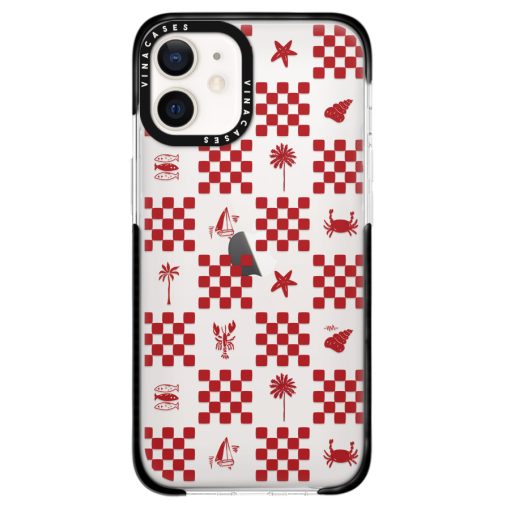 قاب ضد ضربه آیفون وینا مدل Red checkers - Image 25