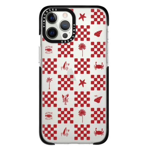 قاب ضد ضربه آیفون وینا مدل Red checkers - Image 21