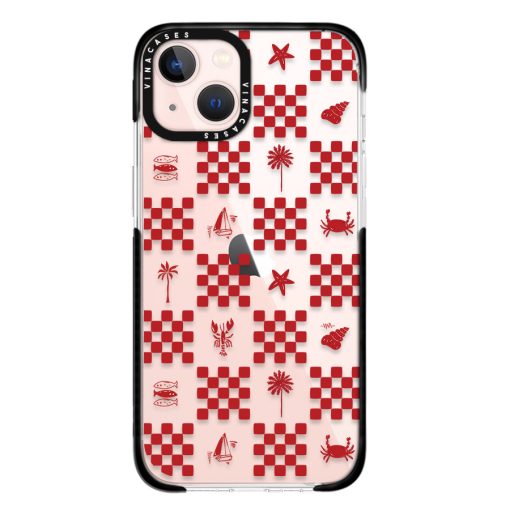 قاب ضد ضربه آیفون وینا مدل Red checkers - Image 19