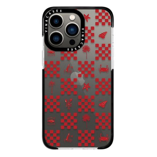 قاب ضد ضربه آیفون وینا مدل Red checkers - Image 18