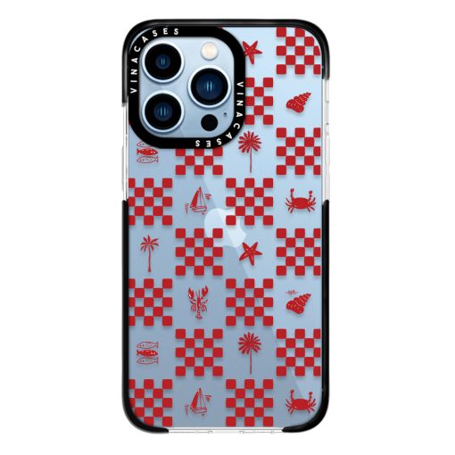 قاب ضد ضربه آیفون وینا مدل Red checkers - Image 17