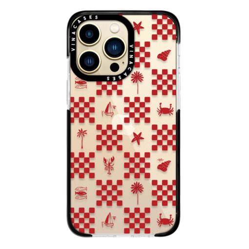 قاب ضد ضربه آیفون وینا مدل Red checkers - Image 16