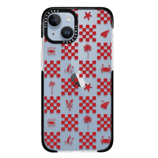 قاب ضد ضربه آیفون وینا مدل Red checkers - Image 14
