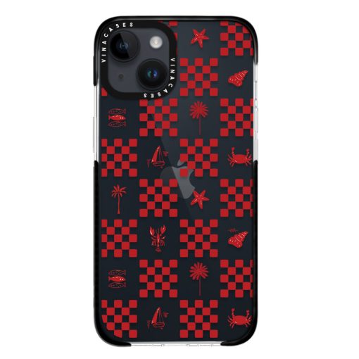 قاب ضد ضربه آیفون وینا مدل Red checkers - Image 13