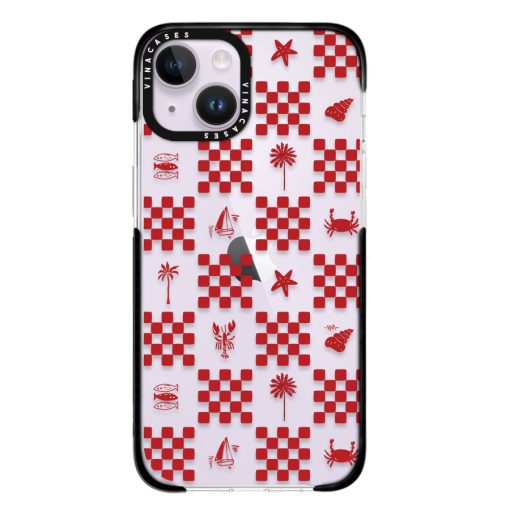قاب ضد ضربه آیفون وینا مدل Red checkers - Image 12