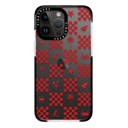 قاب ضد ضربه آیفون وینا مدل Red checkers - Image 2