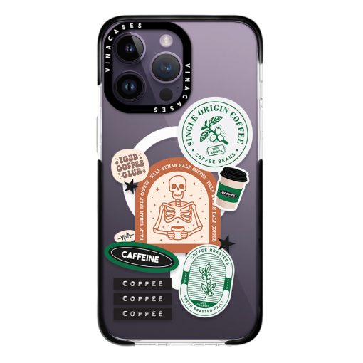 قاب مگسیف ضد ضربه آیفون وینا مدل Half Human Half Coffee - Image 6