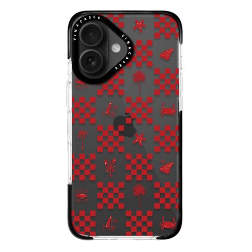 قاب ضد ضربه آیفون وینا مدل Red checkers - Image 6