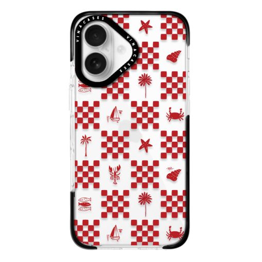 قاب ضد ضربه آیفون وینا مدل Red checkers - Image 5