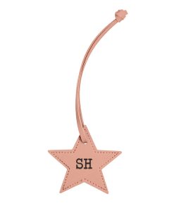 آویز کیف چرمی با اسم دلخواه مدل ستاره