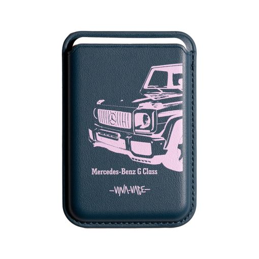 جاکارتی مگسیف چرمی سرمه ای مدل Vina x Vace - G wagon