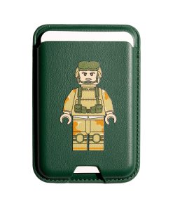 جاکارتی مگسیف چرمی سبز مدل Vina x Vace - Army lego
