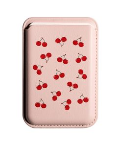 جاکارتی مگسیف چرمی صورتی کمرنگ مدل Sweet Cherry