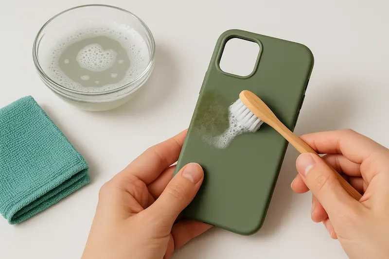 قدم به قدم تمیزکاری قاب سیلیکونی و ژلهای